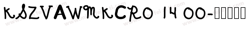 KSZVAWMKCR0 14 00字体转换